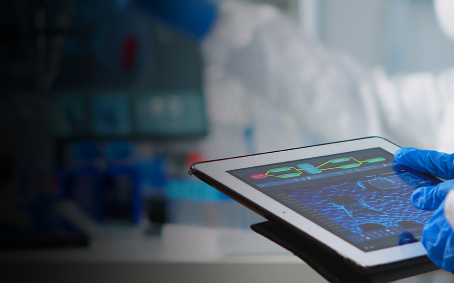 medical tablet in use