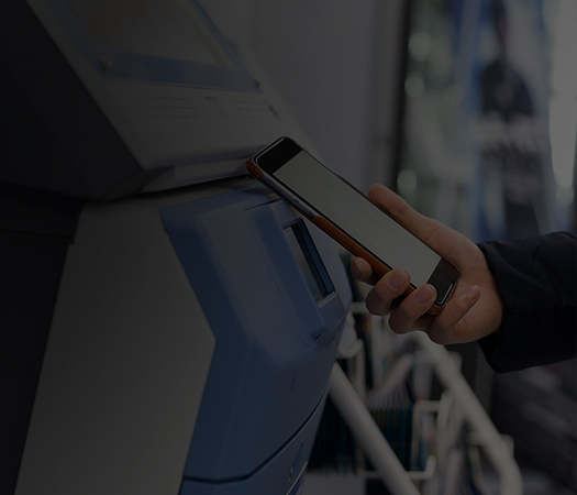 cellular phone using wireless technology at kiosk